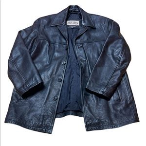 M JULIAN WILSONS Leather Jacket Coat Black